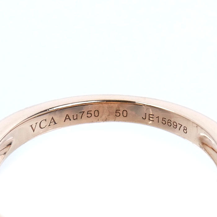 Van Cleef & Arpels ヴァンクリーフ＆アーペル K18PG ピンクゴールド ヴィンテージ アルハンブラ リング・指輪 ダイヤモンド 10号 50 7.6g レディース【中古】