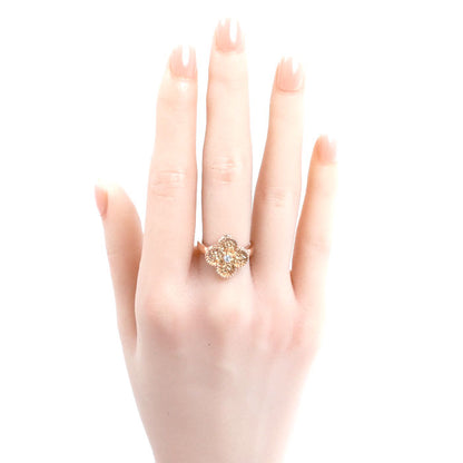 Van Cleef & Arpels ヴァンクリーフ＆アーペル K18PG ピンクゴールド ヴィンテージ アルハンブラ リング・指輪 ダイヤモンド 10号 50 7.6g レディース【中古】