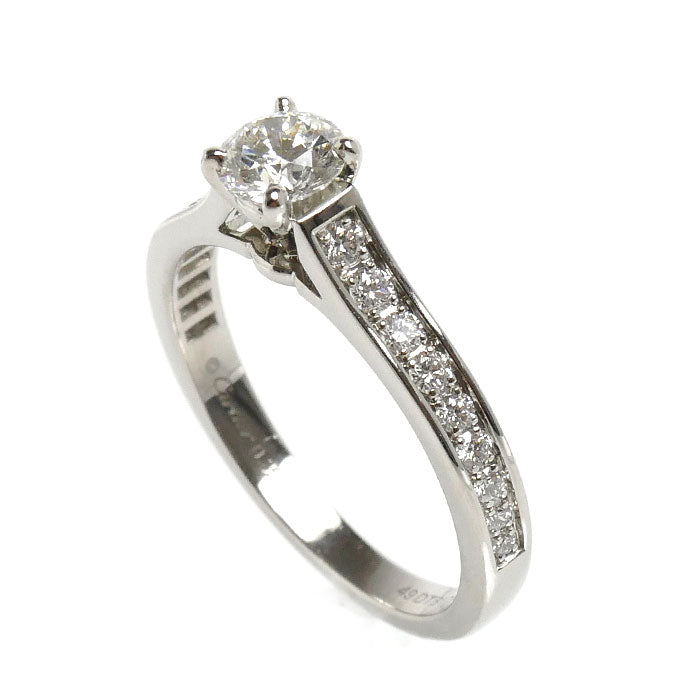 CARTIER カルティエ Pt950プラチナ ソリテール リング・指輪 ダイヤモンド0.35ct 9号 49 3.4g レディース【中古】【美品】