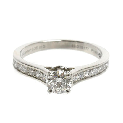 CARTIER カルティエ Pt950プラチナ ソリテール リング・指輪 ダイヤモンド0.35ct 9号 49 3.4g レディース【中古】【美品】