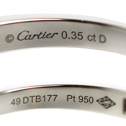 CARTIER カルティエ Pt950プラチナ ソリテール リング・指輪 ダイヤモンド0.35ct 9号 49 3.4g レディース【中古】【美品】