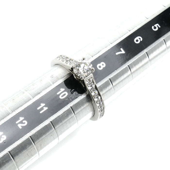 CARTIER カルティエ Pt950プラチナ ソリテール リング・指輪 ダイヤモンド0.35ct 9号 49 3.4g レディース【中古】【美品】