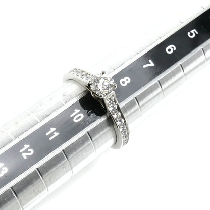 CARTIER カルティエ Pt950プラチナ ソリテール リング・指輪 ダイヤモンド0.35ct 9号 49 3.4g レディース【中古】【美品】