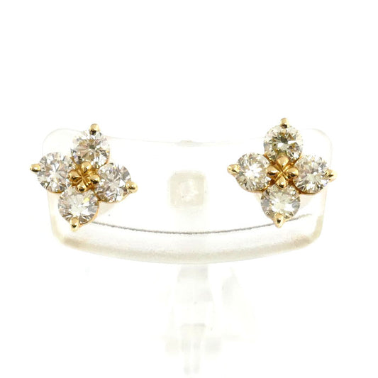 TASAKI タサキ K18YG イエローゴールド ピアス ダイヤモンド0.64ct/0.64ct 2.1g レディース【中古】【美品】
