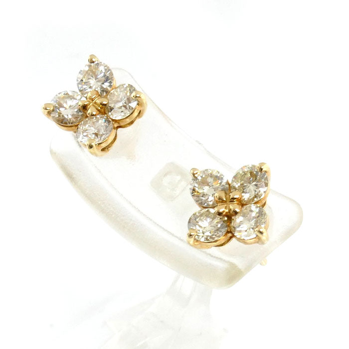 TASAKI タサキ K18YG イエローゴールド ピアス ダイヤモンド0.64ct/0.64ct 2.1g レディース【中古】【美品】
