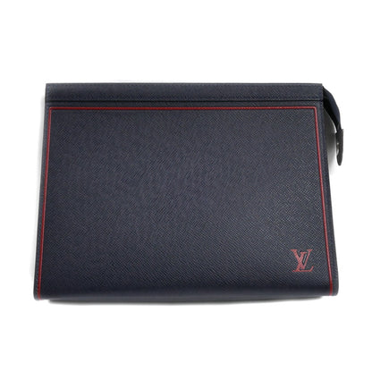 LOUIS VUITTON ルイ・ヴィトン ポシェット ヴォワヤージュMM クラッチバッグ タイガ ネイビー M63394 TA4109 メンズ【中古】【美品】