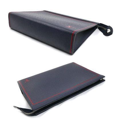 LOUIS VUITTON ルイ・ヴィトン ポシェット ヴォワヤージュMM クラッチバッグ タイガ ネイビー M63394 TA4109 メンズ【中古】【美品】