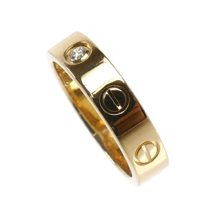 CARTIER カルティエ K18YG イエローゴールド ミニラブ 1Pダイヤ リング・指輪 B4056146 ダイヤモンド 6号 46 4.0g レディース【中古】【美品】