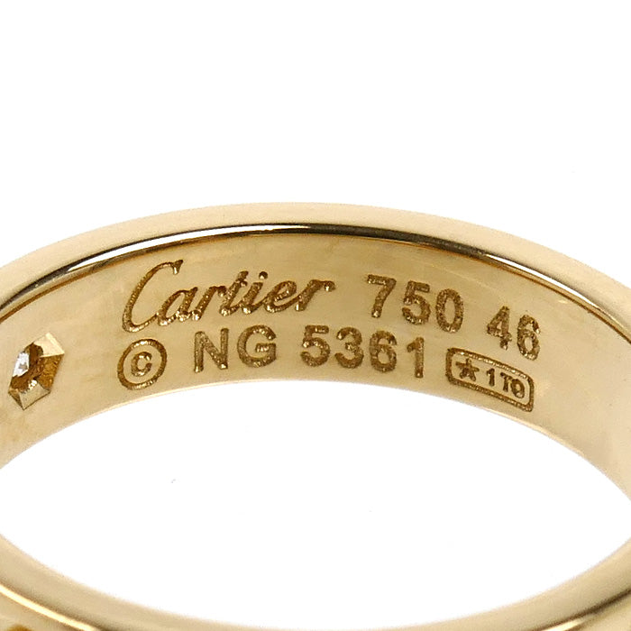 CARTIER カルティエ K18YG イエローゴールド ミニラブ 1Pダイヤ リング・指輪 B4056146 ダイヤモンド 6号 46 4.0g レディース【中古】【美品】
