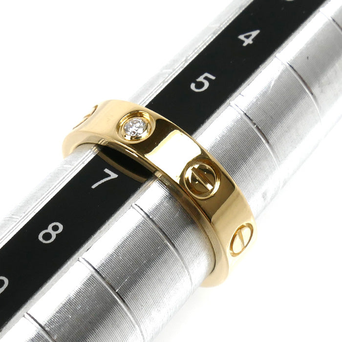 CARTIER カルティエ K18YG イエローゴールド ミニラブ 1Pダイヤ リング・指輪 B4056146 ダイヤモンド 6号 46 4.0g レディース【中古】【美品】