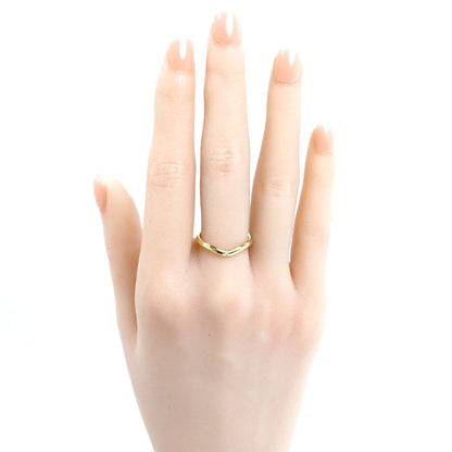 TIFFANY&Co. ティファニー K18YG イエローゴールド カーブドバンド リング・指輪 ダイヤモンド 12号 2.7g レディース【中古】