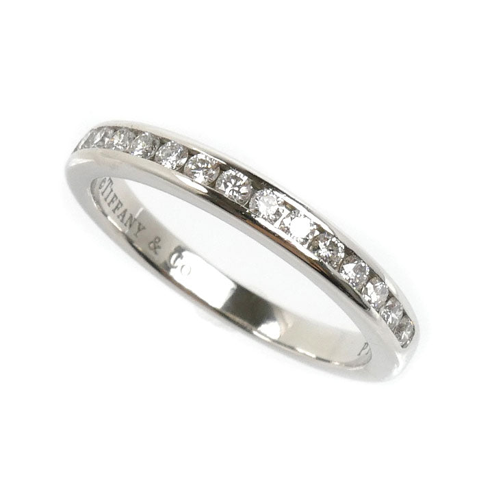 TIFFANY&Co. ティファニー Pt950プラチナ チャネルセッティング リング・指輪 ダイヤモンド 9号 3.5g レディース【中古】【美品】