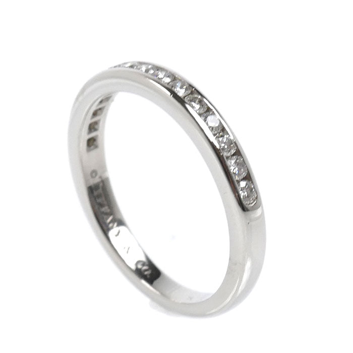TIFFANY&Co. ティファニー Pt950プラチナ チャネルセッティング リング・指輪 ダイヤモンド 9号 3.5g レディース【中古】【美品】