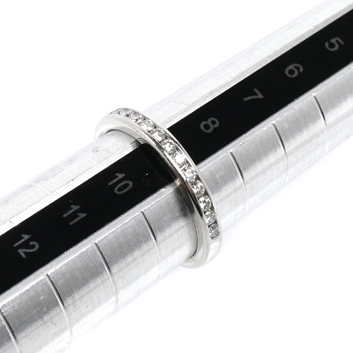 TIFFANY&Co. ティファニー Pt950プラチナ チャネルセッティング リング・指輪 ダイヤモンド 9号 3.5g レディース【中古】【美品】