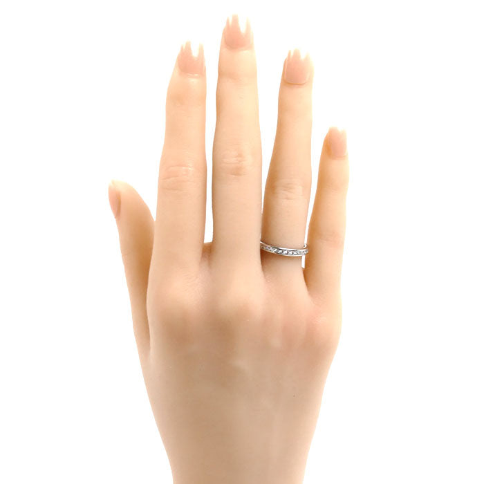 TIFFANY&Co. ティファニー Pt950プラチナ チャネルセッティング リング・指輪 ダイヤモンド 9号 3.5g レディース【中古】【美品】