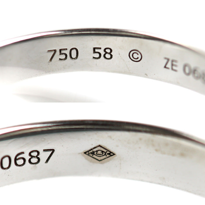 CARTIER カルティエ K18WG ホワイトゴールド セラミック トリニティ リング・指輪 B4234158 18号 58 7.4g レディース【中古】【美品】