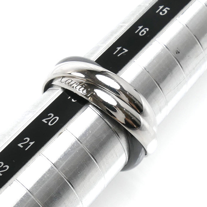 CARTIER カルティエ K18WG ホワイトゴールド セラミック トリニティ リング・指輪 B4234158 18号 58 7.4g レディース【中古】【美品】