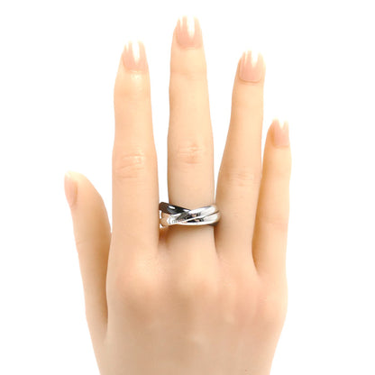 CARTIER カルティエ K18WG ホワイトゴールド セラミック トリニティ リング・指輪 B4234158 18号 58 7.4g レディース【中古】【美品】