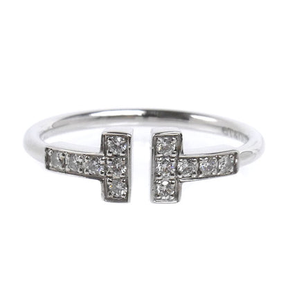 TIFFANY&Co. ティファニー K18WG ホワイトゴールド Tワイヤー リング・指輪 ダイヤモンド 10.5号 2.4g レディース【中古】【美品】