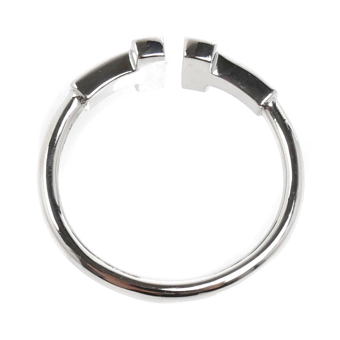 TIFFANY&Co. ティファニー K18WG ホワイトゴールド Tワイヤー リング・指輪 ダイヤモンド 10.5号 2.4g レディース【中古】【美品】