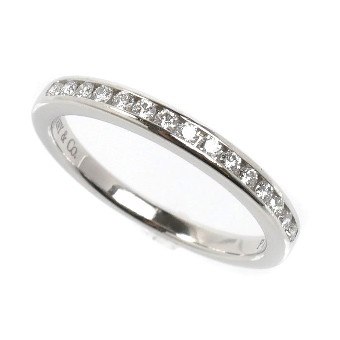 TIFFANY&Co. ティファニー Pt950プラチナ チャネルセッティング リング・指輪 ダイヤモンド 8号 2.9g レディース【中古】【美品】