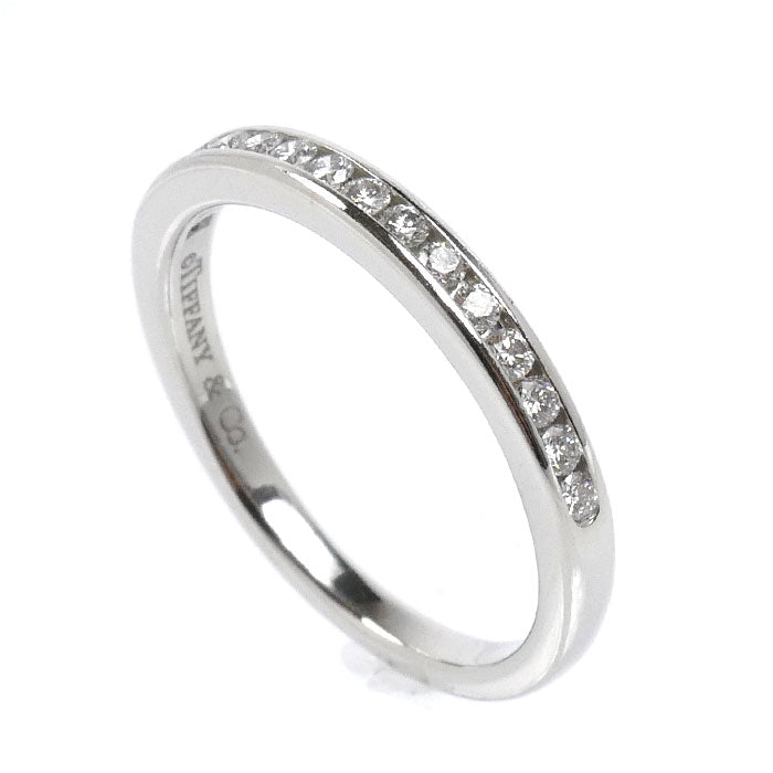 TIFFANY&Co. ティファニー Pt950プラチナ チャネルセッティング リング・指輪 ダイヤモンド 8号 2.9g レディース【中古】【美品】
