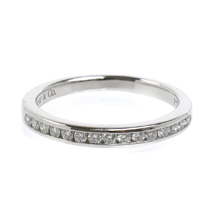 TIFFANY&Co. ティファニー Pt950プラチナ チャネルセッティング リング・指輪 ダイヤモンド 8号 2.9g レディース【中古】【美品】