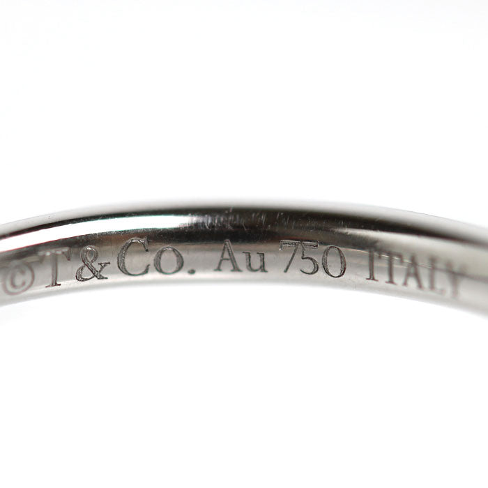 TIFFANY&Co. ティファニー K18WG ホワイトゴールド Tワイヤー リング・指輪 60147237 ダイヤモンド 8号 2.3g レディース【中古】【美品】
