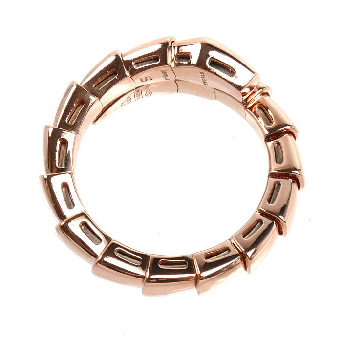 BVLGARI ブルガリ K18PG ピンクゴールド セルペンティ ヴァイパー リング・指輪 8号 6.3g レディース【中古】【美品】
