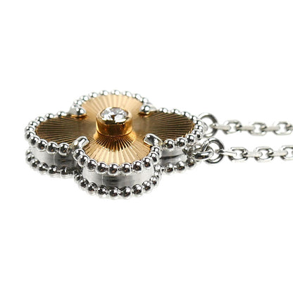 Van Cleef & Arpels ヴァンクリーフ＆アーペル K18WG ホワイトゴールド K18PG ピンクゴールド ヴィンテージアルハンブラ ネックレス VCARPNTH00 7.5g 37/41cm 2024年ホリデー限定 レディース【中古】