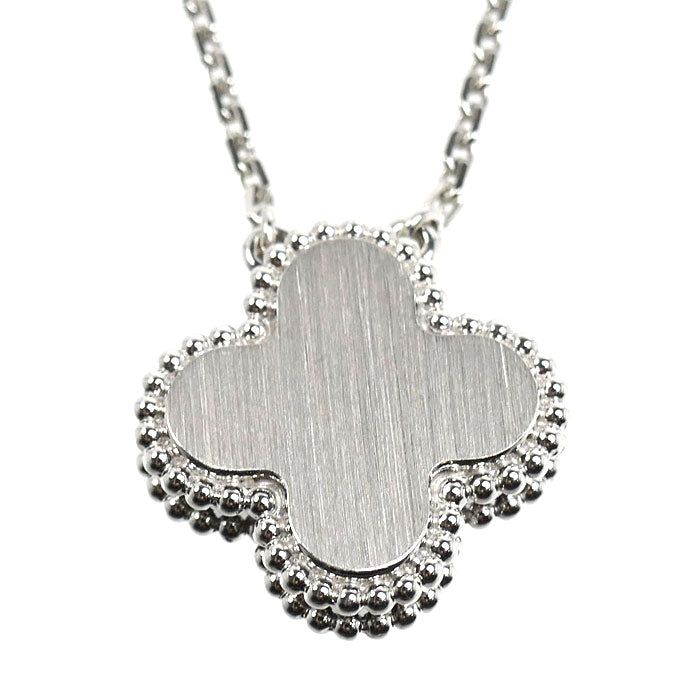 Van Cleef & Arpels ヴァンクリーフ＆アーペル K18WG ホワイトゴールド K18PG ピンクゴールド ヴィンテージアルハンブラ ネックレス VCARPNTH00 7.5g 37/41cm 2024年ホリデー限定 レディース【中古】