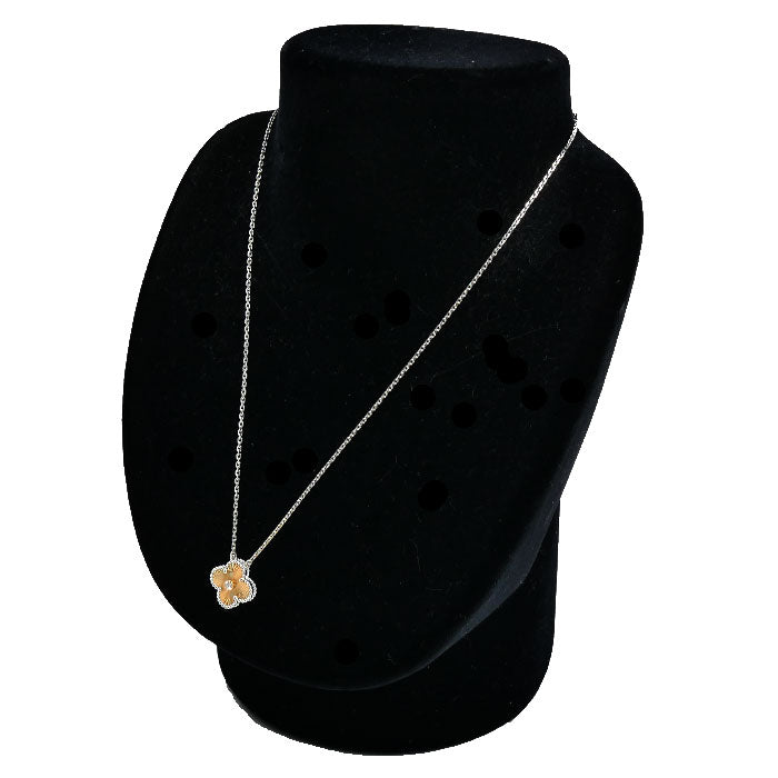 Van Cleef & Arpels ヴァンクリーフ＆アーペル K18WG ホワイトゴールド K18PG ピンクゴールド ヴィンテージアルハンブラ ネックレス VCARPNTH00 7.5g 37/41cm 2024年ホリデー限定 レディース【中古】