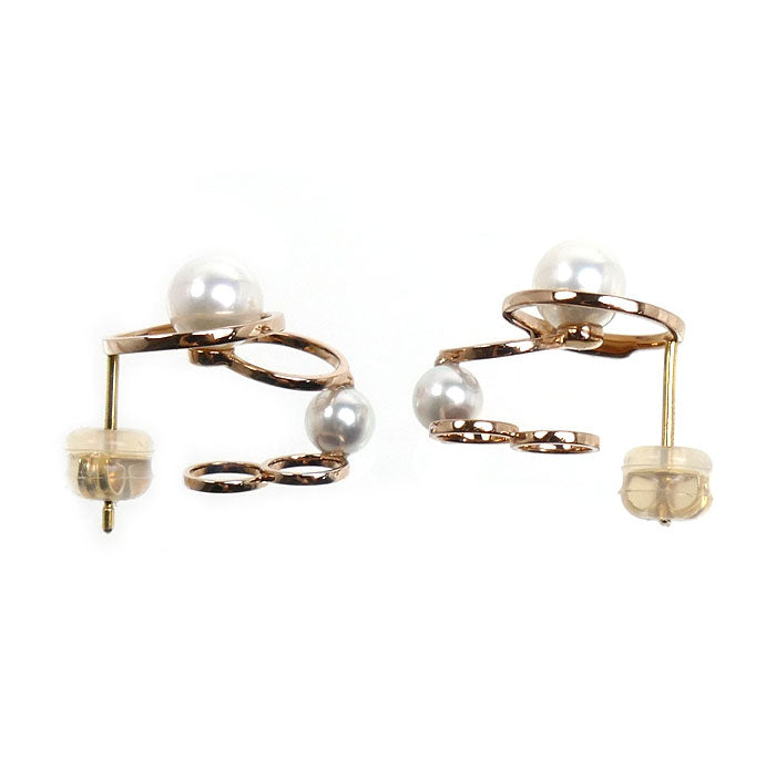 TASAKI タサキ K18PG ピンクゴールド エニーマ ピアス アコヤパール約
