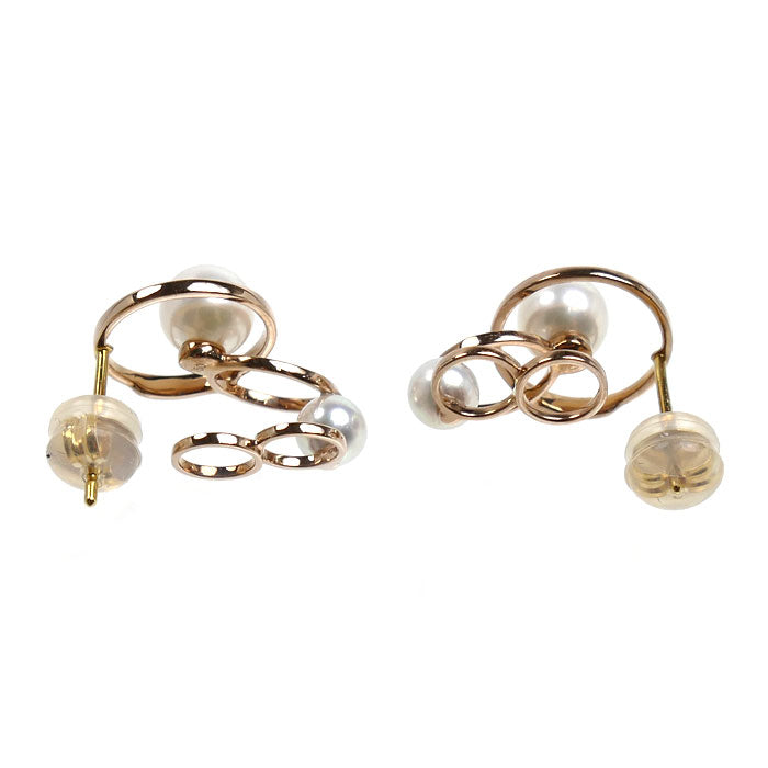 TASAKI タサキ K18PG ピンクゴールド エニーマ ピアス アコヤパール約4.1～5.6mm 2.8g レディース【中古】