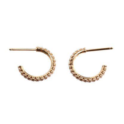 CARTIER カルティエ K18PG ピンクゴールド エタンセル ドゥ カルティエ フープ スモール ピアス B8301244 ダイヤモンド 2.5g レディース【中古】【美品】