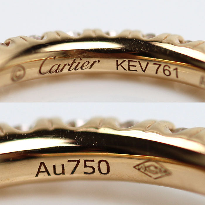 CARTIER カルティエ K18PG ピンクゴールド エタンセル ドゥ カルティエ フープ スモール ピアス B8301244 ダイヤモンド 2.5g レディース【中古】【美品】