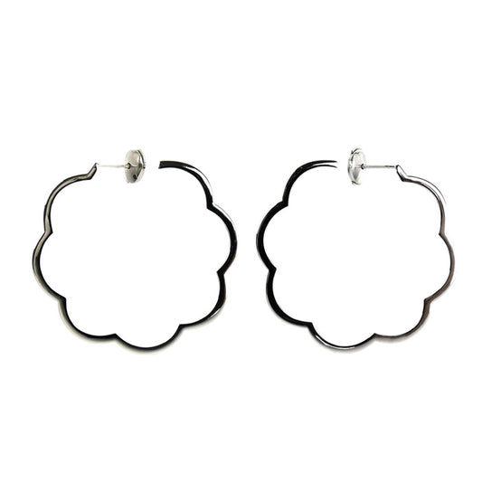 CHANEL シャネル K18WG ホワイトゴールド カメリア ピアス 6.2g レディース【中古】【美品】