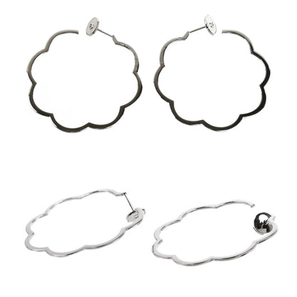 CHANEL シャネル K18WG ホワイトゴールド カメリア ピアス 6.2g レディース【中古】【美品】