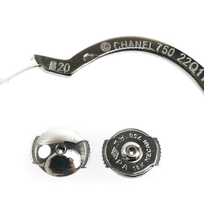 CHANEL シャネル K18WG ホワイトゴールド カメリア ピアス 6.2g レディース【中古】【美品】