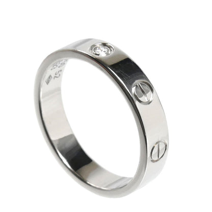 CARTIER カルティエ K18WG ホワイトゴールド ミニラブ 1Pダイヤ リング・指輪 B4050552 ダイヤモンド 12号 52 4.6g レディース【中古】【美品】
