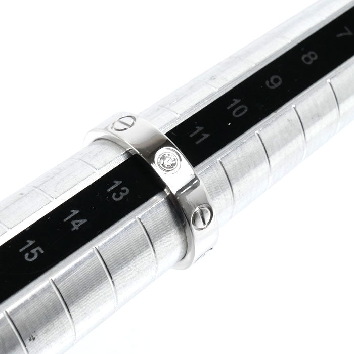 CARTIER カルティエ K18WG ホワイトゴールド ミニラブ 1Pダイヤ リング・指輪 B4050552 ダイヤモンド 12号 52 4.6g レディース【中古】【美品】