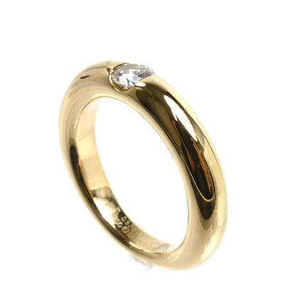 CARTIER カルティエ K18YG イエローゴールド エリプス リング・指輪 ダイヤモンド0.25ct 11号 51 8.8g レディース【中古】【美品】