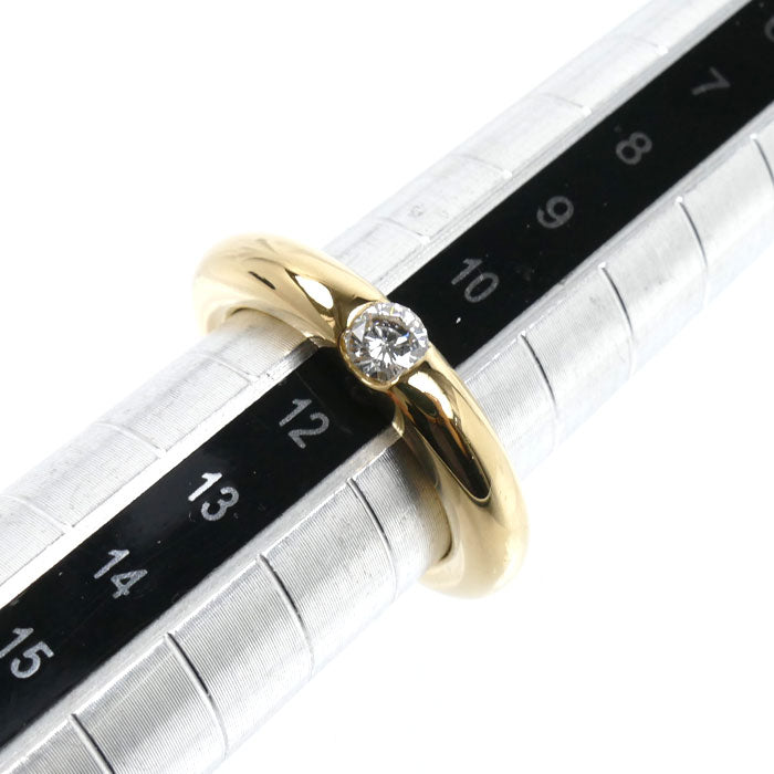 CARTIER カルティエ K18YG イエローゴールド エリプス リング・指輪 ダイヤモンド0.25ct 11号 51 8.8g レディース【中古】【美品】