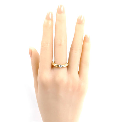 CARTIER カルティエ K18YG イエローゴールド エリプス リング・指輪 ダイヤモンド0.25ct 11号 51 8.8g レディース【中古】【美品】