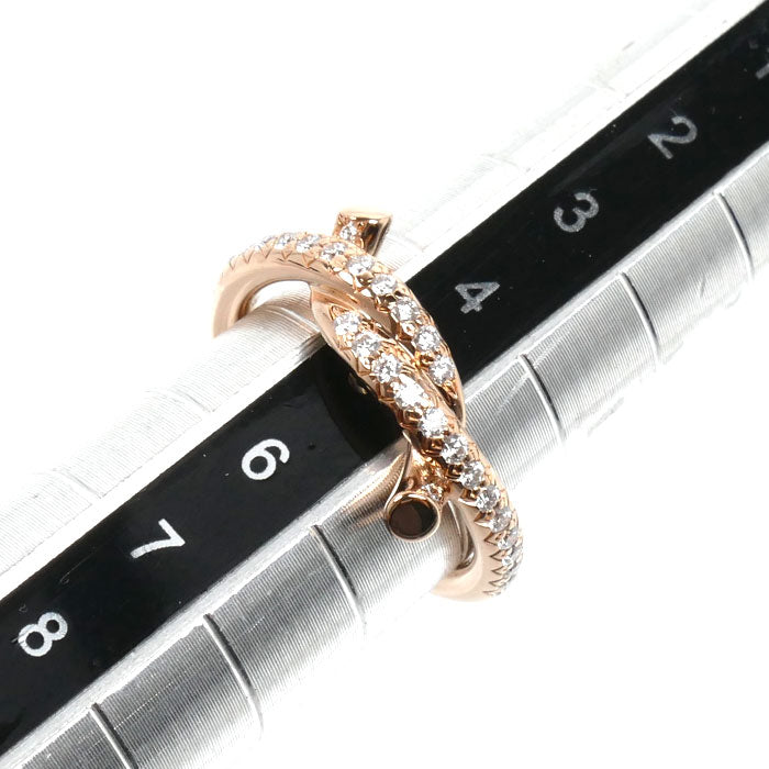 CARTIER カルティエ K18PG ピンクゴールド アントルラセ リング・指輪 ダイヤモンド 5号 45 3.6g レディース【中古】【美品】