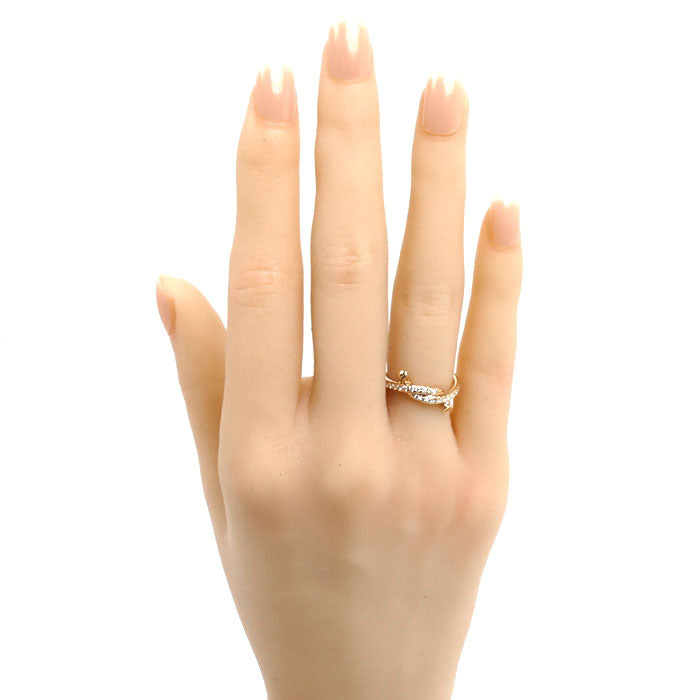 CARTIER カルティエ K18PG ピンクゴールド アントルラセ リング・指輪 ダイヤモンド 5号 45 3.6g レディース【中古】【美品】