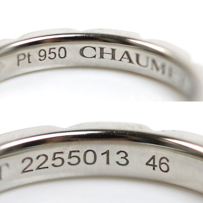 Chaumet ショーメ Pt950プラチナ トルサード 1Pダイヤ リング・指輪 082721 ダイヤモンド 6号 46 4.0g レディース【中古】【美品】