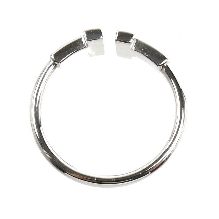 TIFFANY&Co. ティファニー K18WG ホワイトゴールド Tワイヤー ダイヤ リング・指輪 60147236 ダイヤモンド 13号 2.7g レディース【中古】【美品】