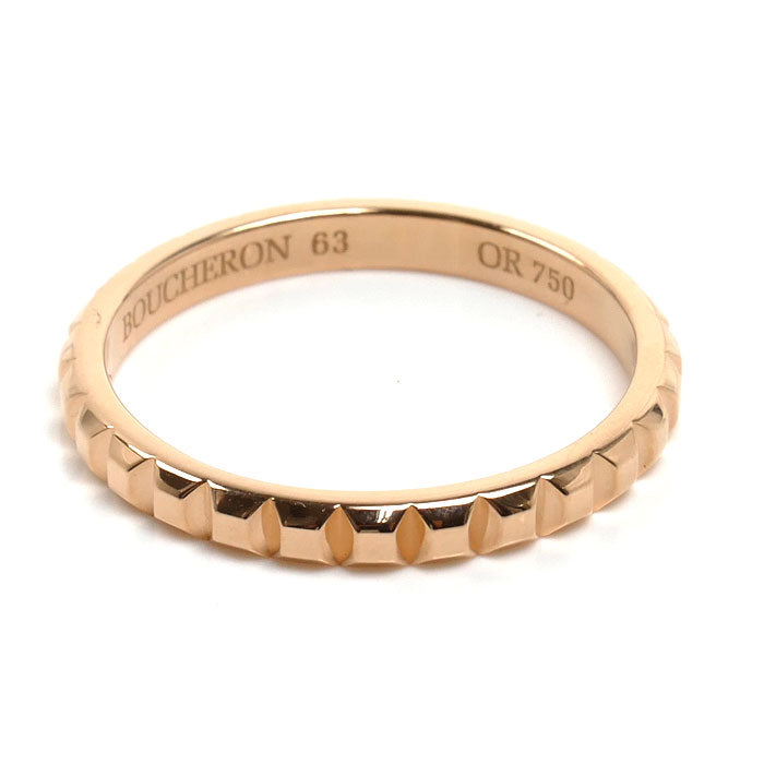 Boucheron ブシュロン K18PG ピンクゴールド キャトル クルドパリ ミディアム リング・指輪 JAL00108 22.5号 63 4.2g メンズ【中古】【美品】