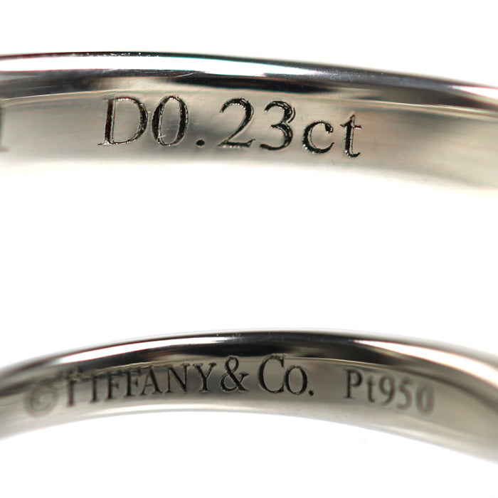 TIFFANY&Co. ティファニー Pt950プラチナ ハーモニー リング・指輪 ダイヤモンド0.23ct 6号 2.8g レディース【中古】